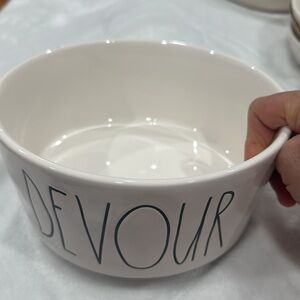 Rae Dunn Artisan Collection ceramic XL pet bowl “DEVORE”